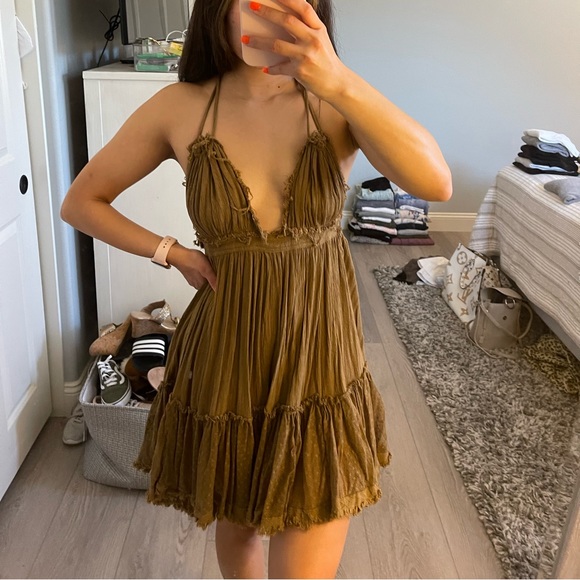 Free People Dresses & Skirts - 😍Free People Olive Dress❤️‍🔥